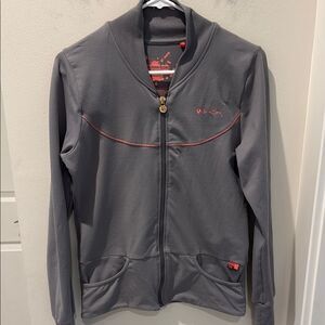 Bjorn Borg Gray Jacket  Orange Trim size medium